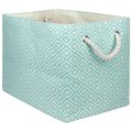 Design Imports Rectangle Paper Bin Geo Diamond Aqua15 x 10 x 12 in. CAMZ10130